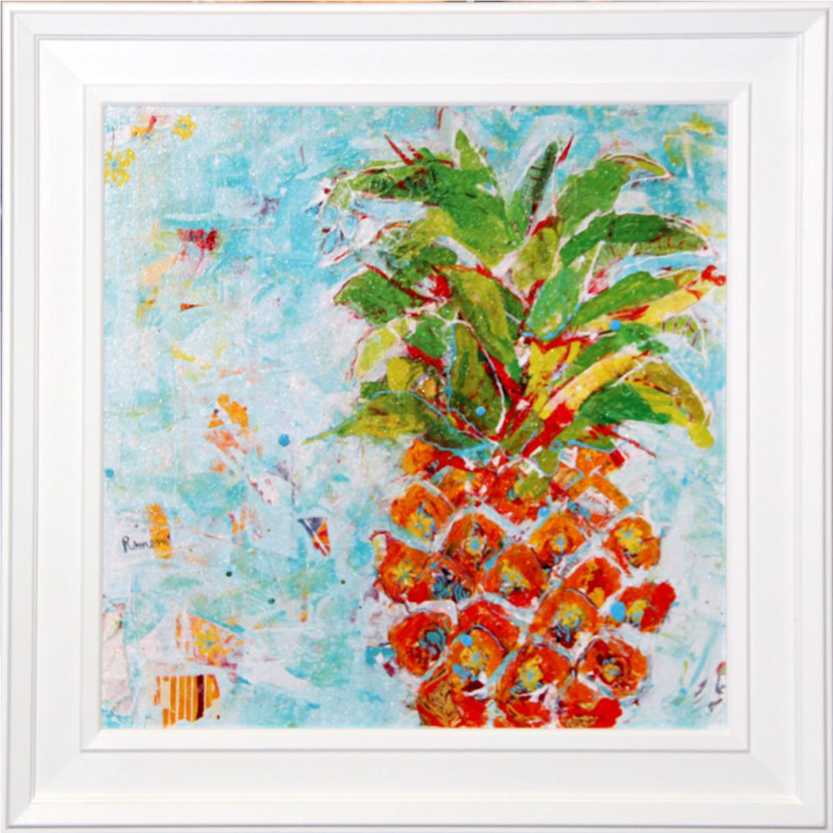 Pineapple Bright by Kellie Day - Framed Art