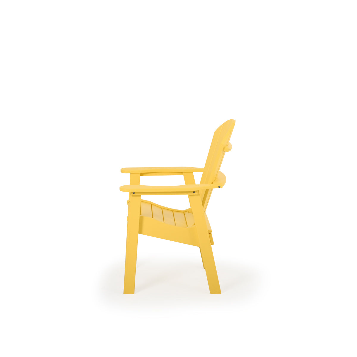 Oceanside Outdoor Poly Lumber Dining Arm Chair in Yellow