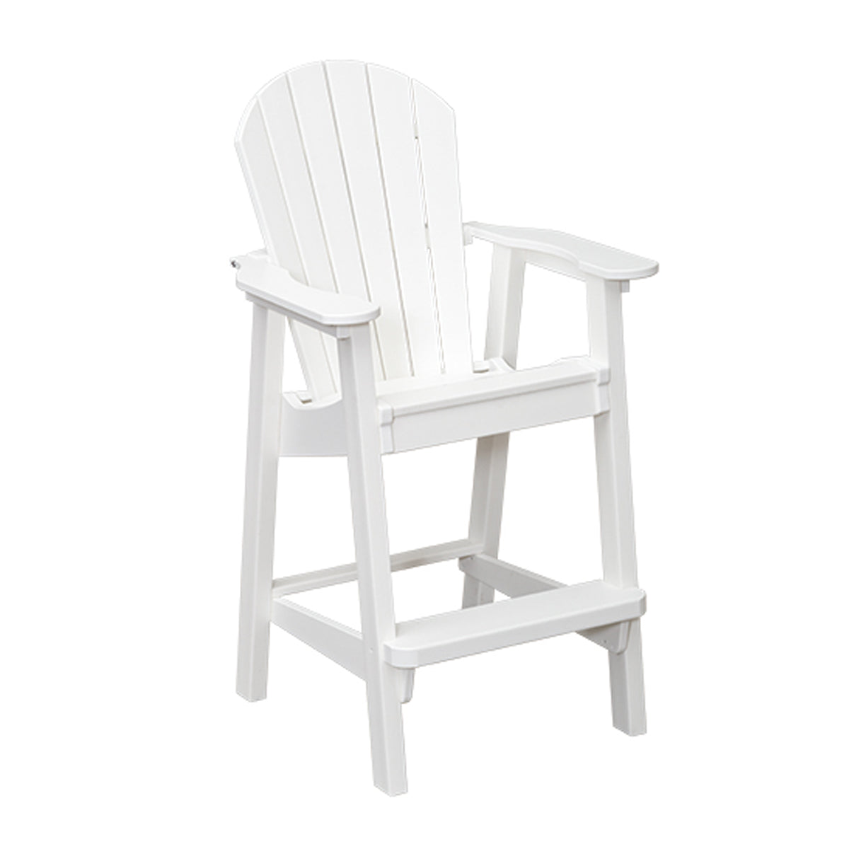 Oceanside Outdoor Poly Lumber Counter Height Stool with Arms