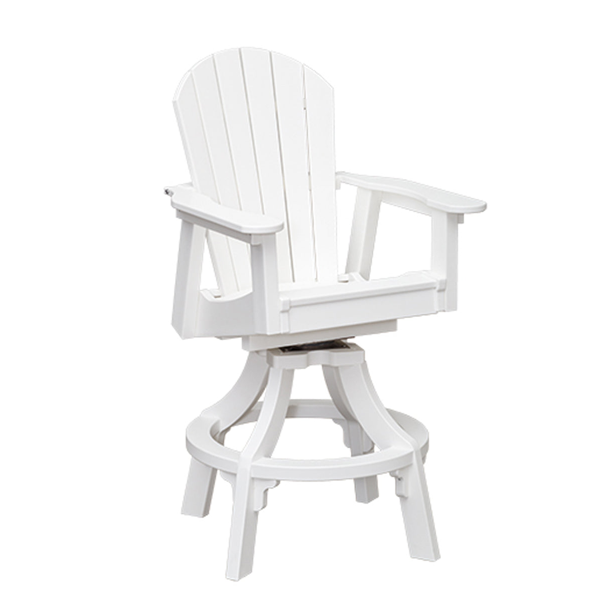 Oceanside Outdoor Poly Lumber Swivel Counter Stool with Arms