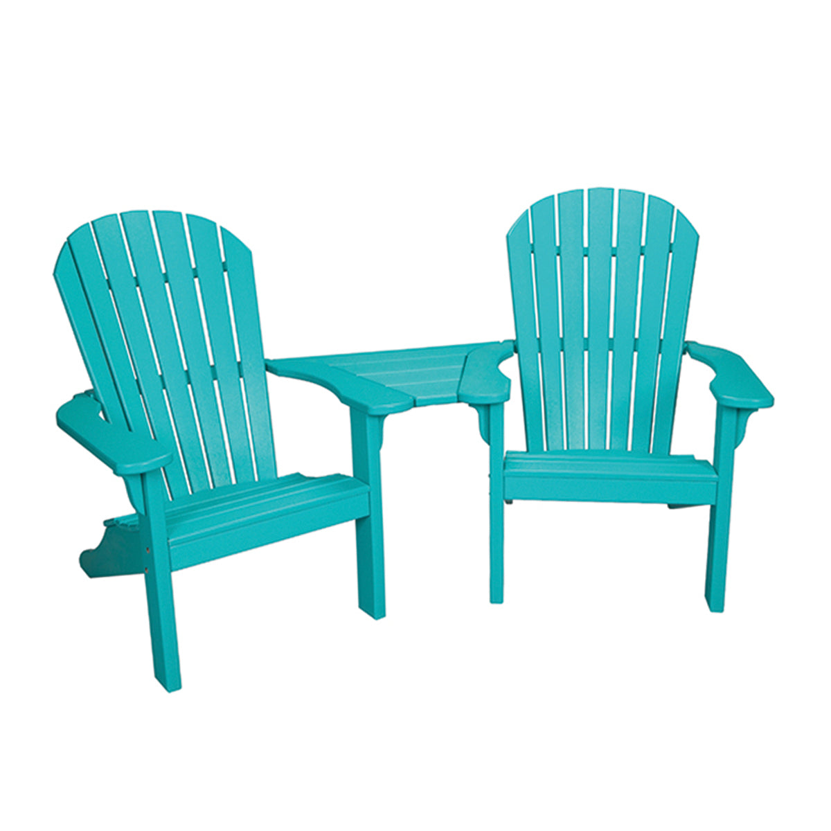 Oceanside Outdoor Poly Lumber Settee with Slide in Table