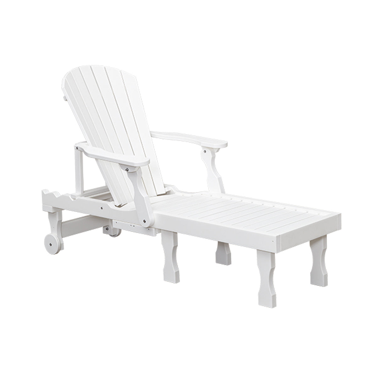 Oceanside Outdoor Poly Lumber Chaise Lounge with Retractable Tray