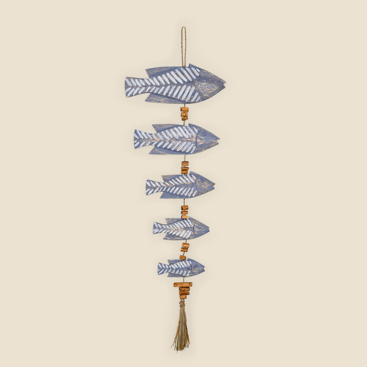 String of Fish, Blue and White