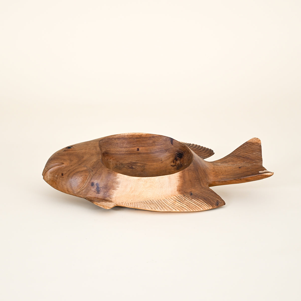 Large Wood Fish Bowl