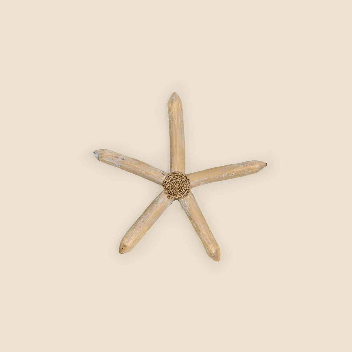 Wood Starfish with Rope, Small