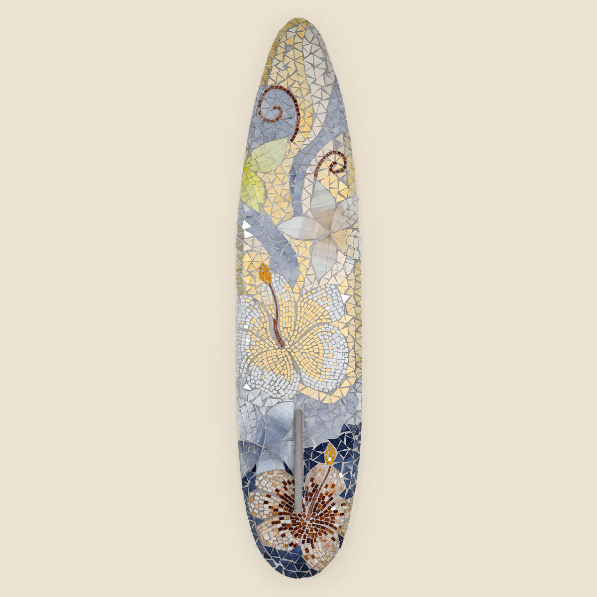 Mosaic Flower Surfboard Wall Hanging