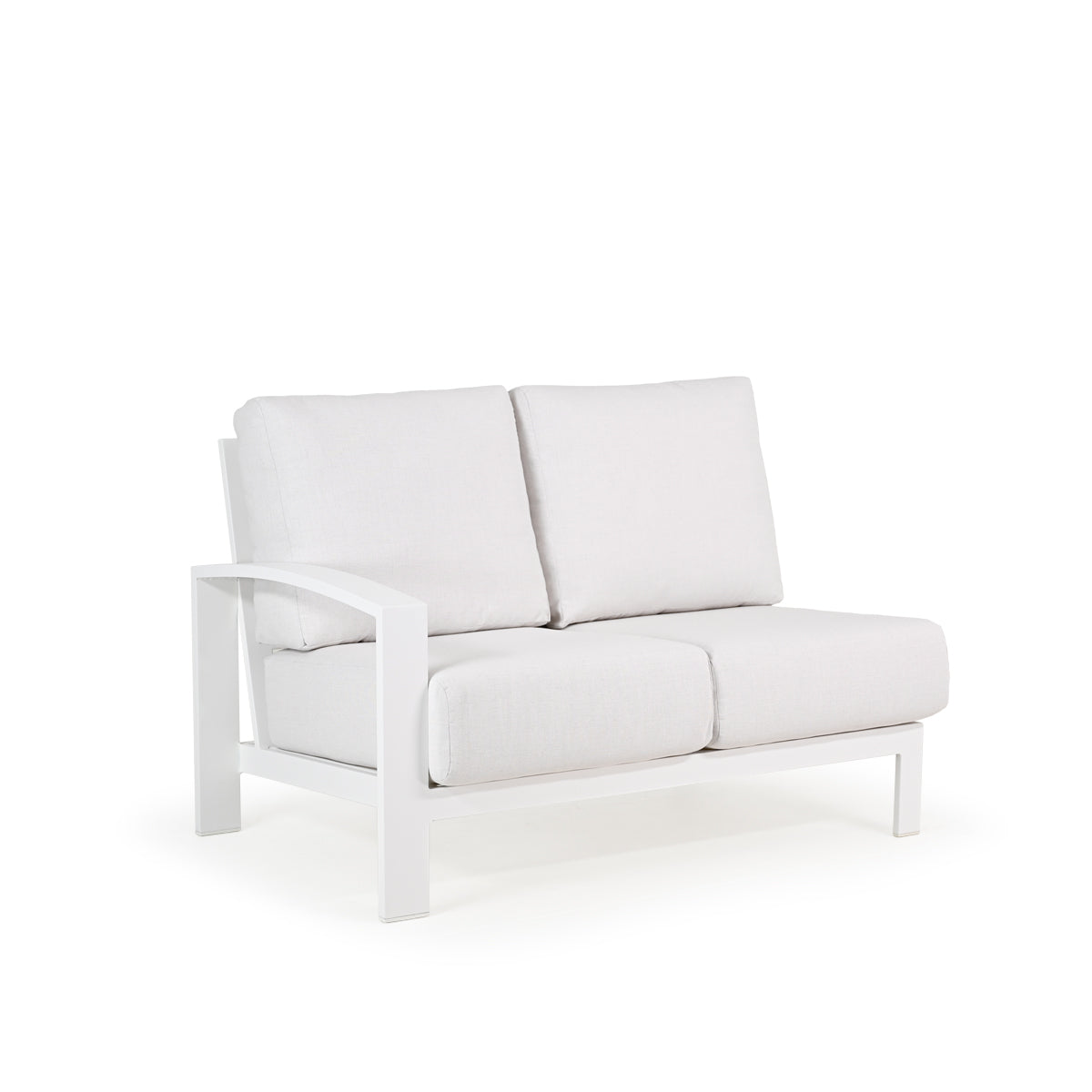 Costa Outdoor Aluminum Left Facing Arm Loveseat