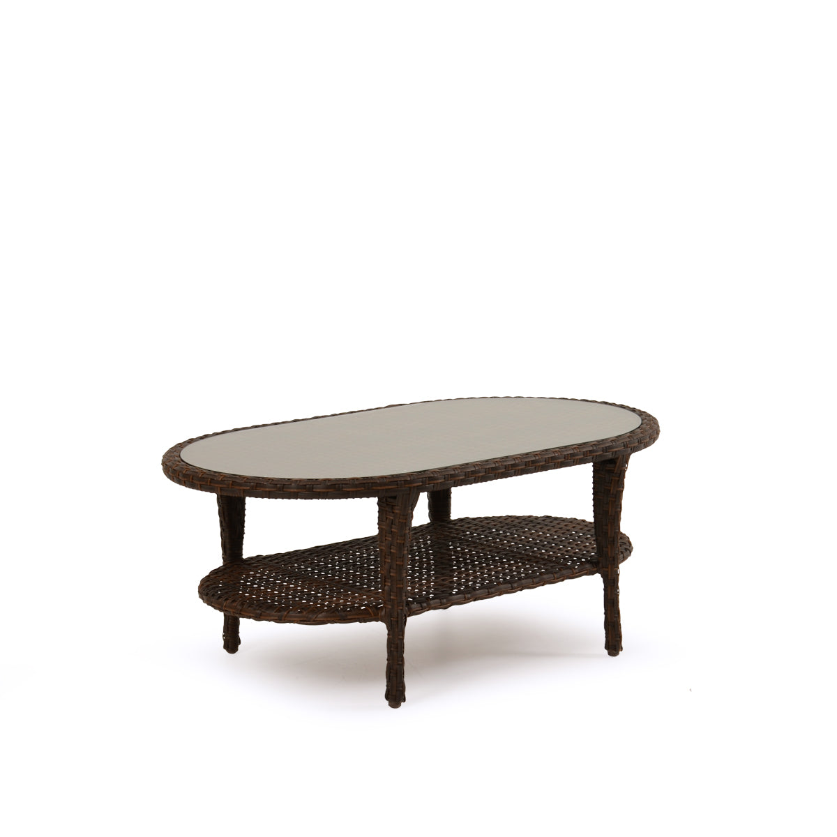 Kokomo Traditional Outdoor Wicker Oval Cocktail Table