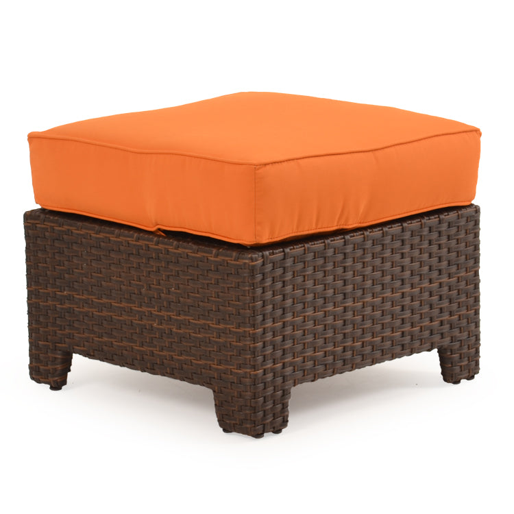 Kokomo Contemporary Outdoor Wicker Storage Ottoman