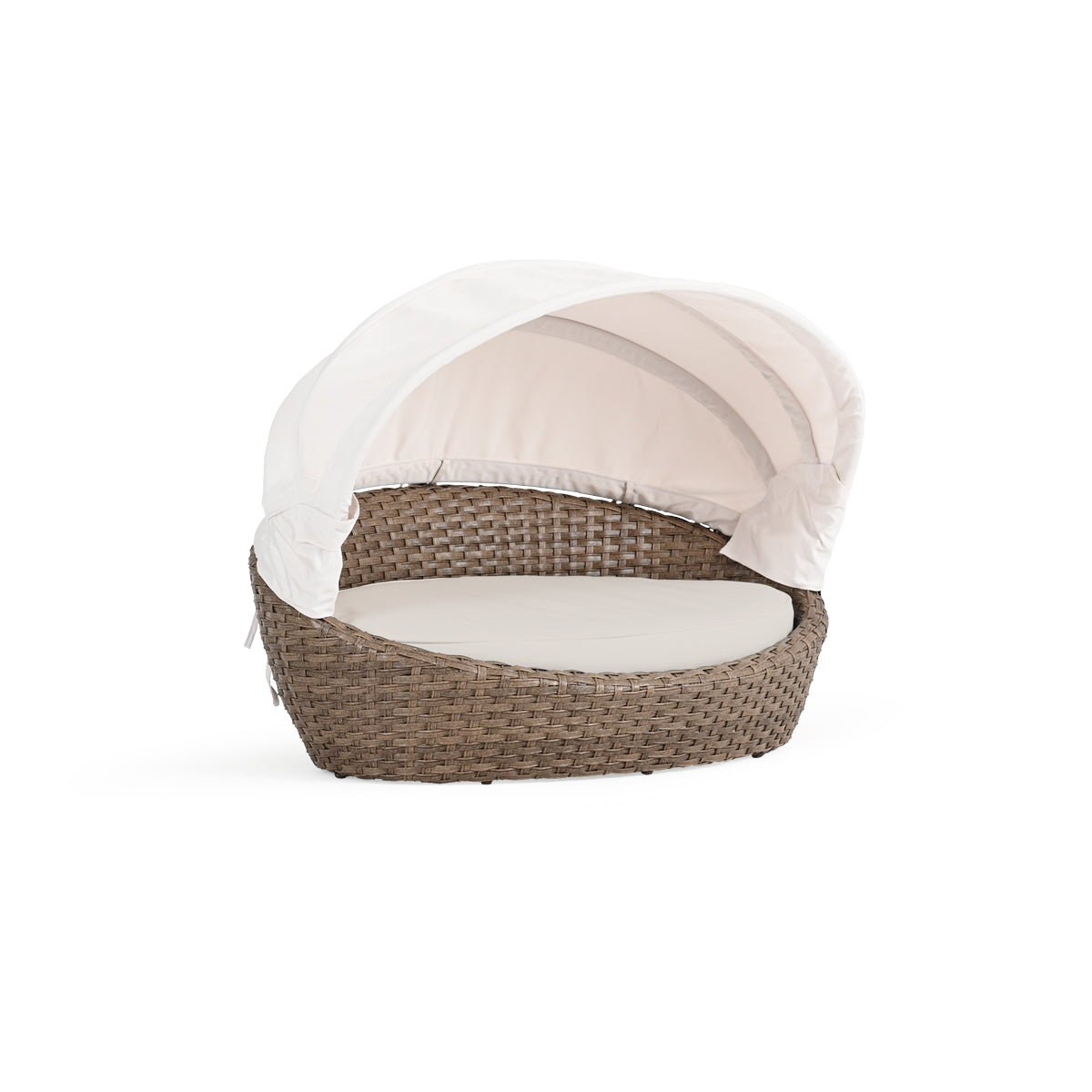 Kokomo Outdoor Wicker Pet Chaise with Canopy