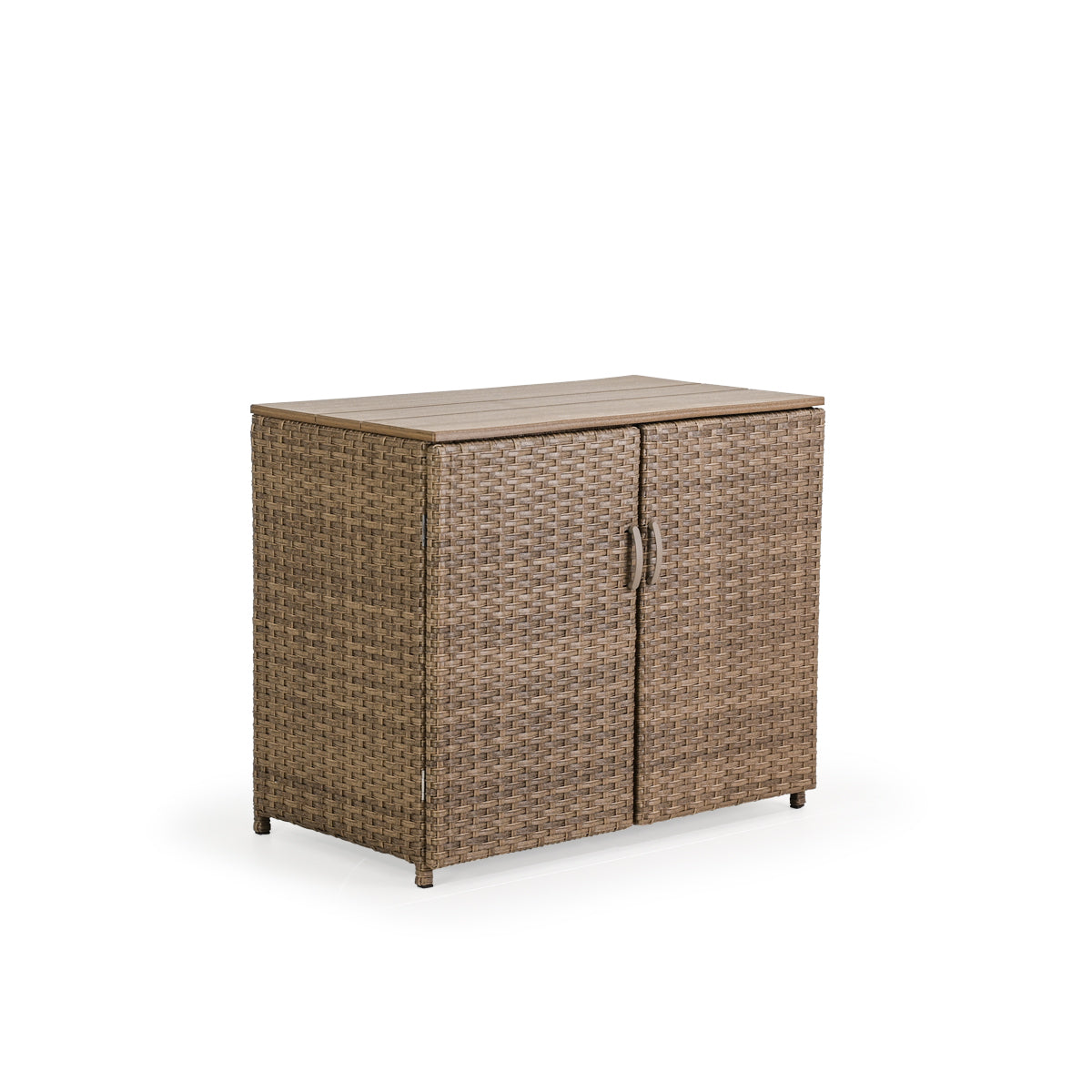 Kokomo Contemporary Outdoor Wicker Console Table with Doors