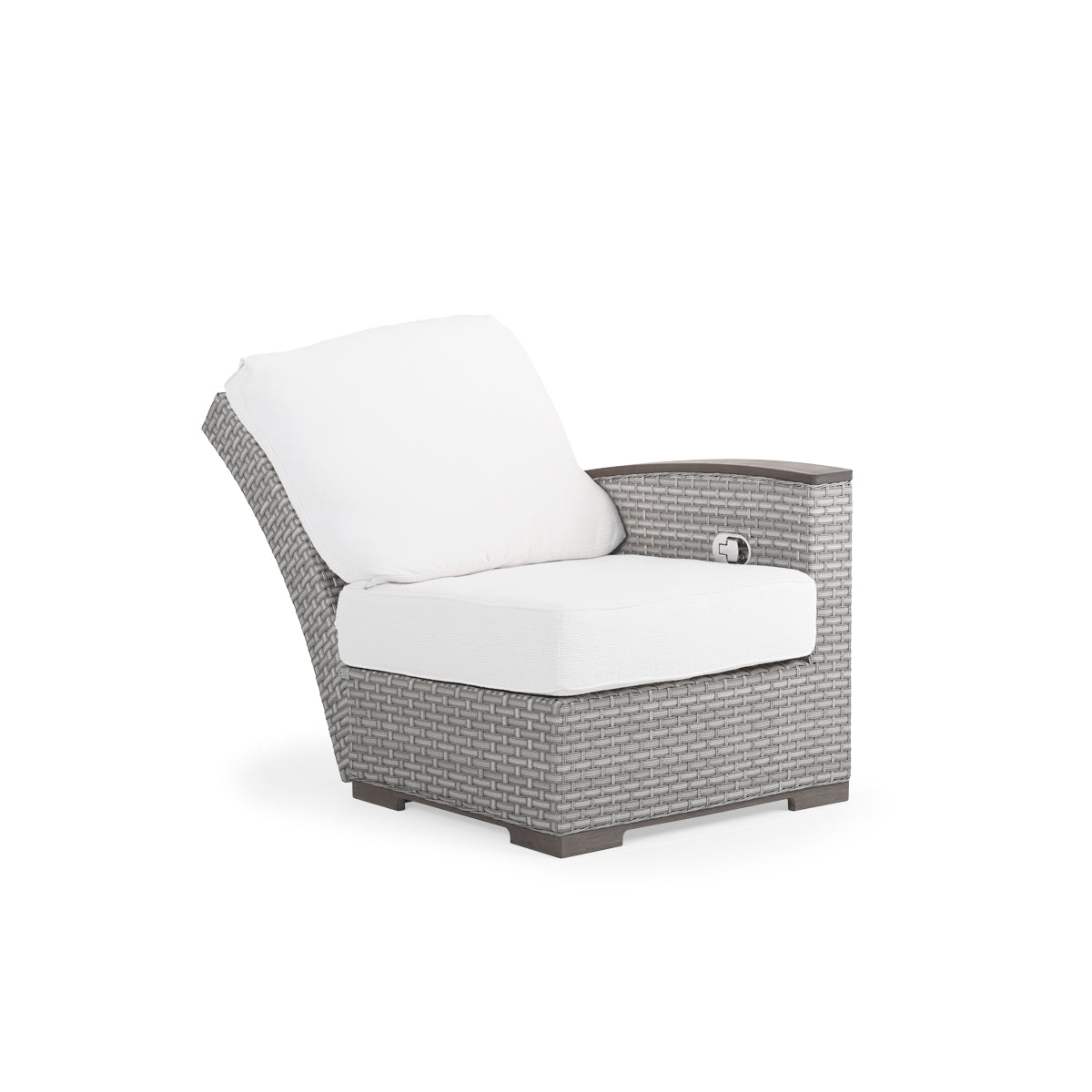 Retreat Outdoor Wicker Reclining Back Right Facing Arm Chair