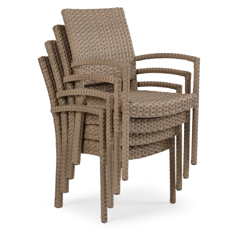 Kokomo Contemporary Outdoor Wicker Stackable Dining Chair