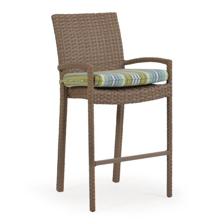 Kokomo Contemporary Outdoor Wicker Bar Height Stool