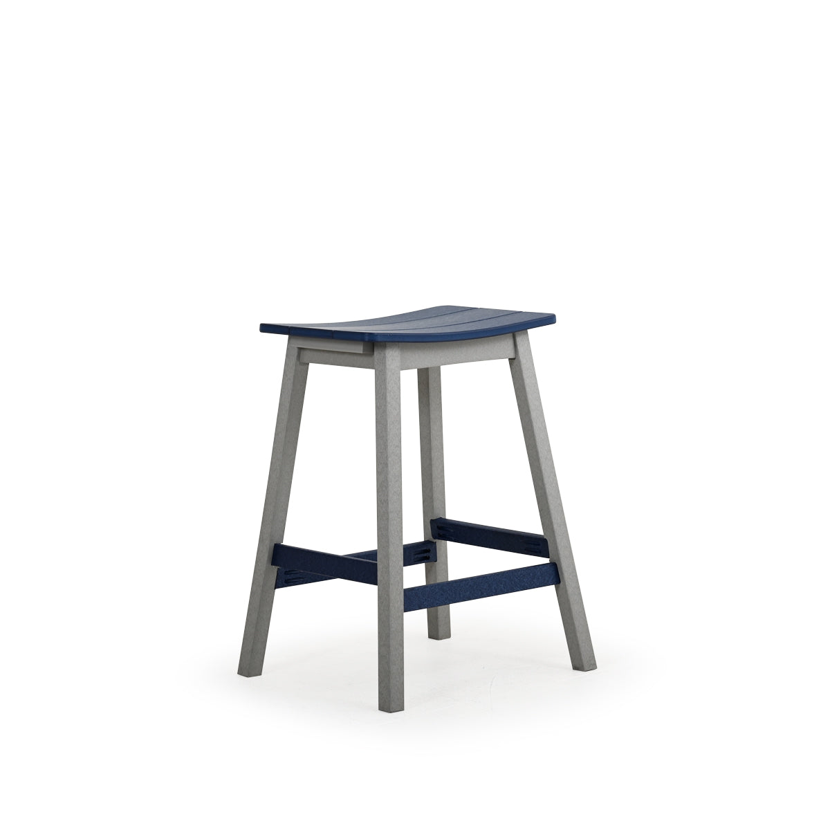 Outdoor Poly Lumber Saddle Bar Stool