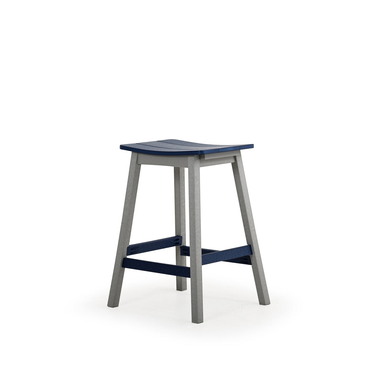 Outdoor Poly Lumber Saddle Bar Stool