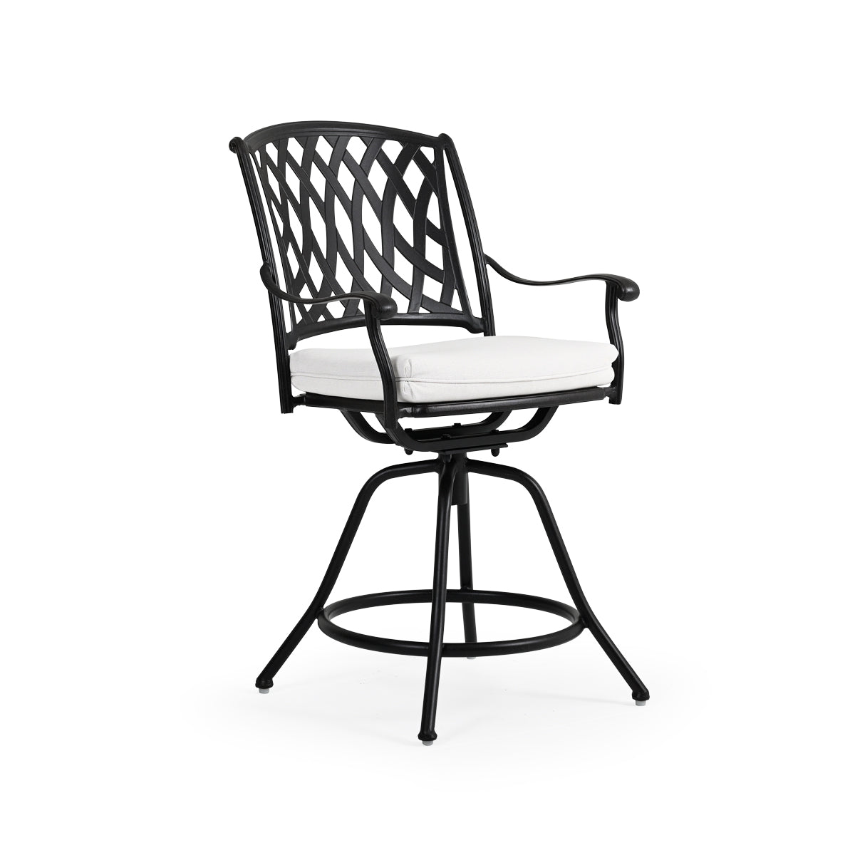 Trellis Outdoor Cast Aluminum Swivel Counter Stool