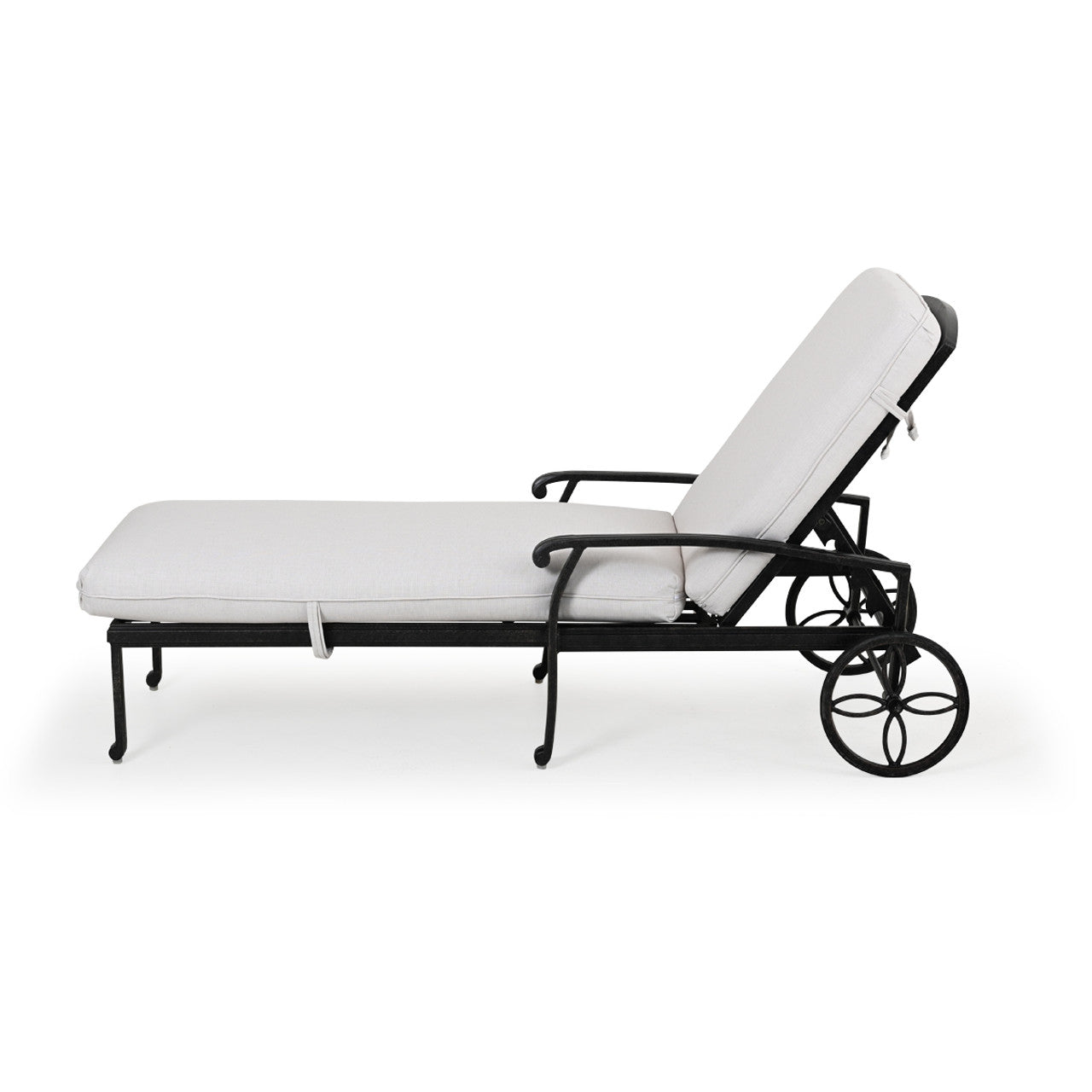 Charleston Outdoor Cast Aluminum Chaise Lounge with Cushion