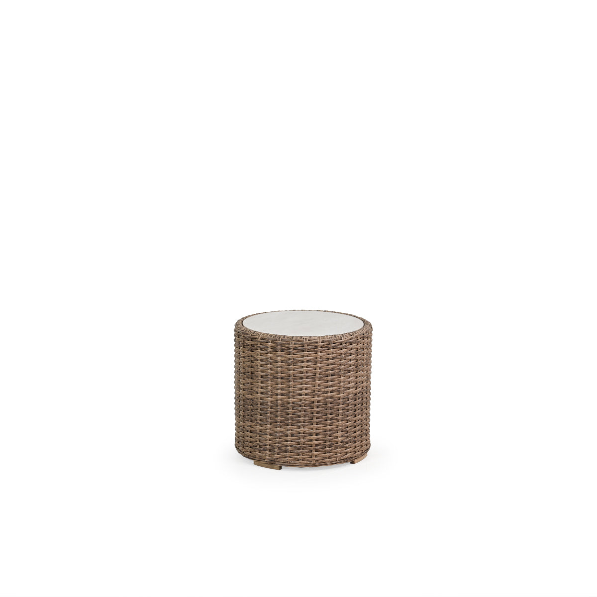 Bermuda Outdoor Wicker End Table with Tile Top