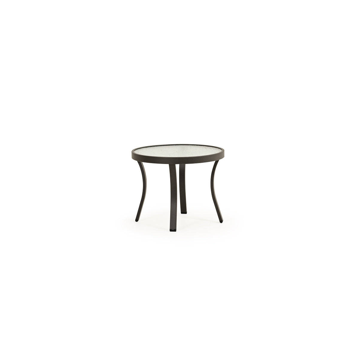 Shoreline Outdoor 20" Round Glass Top End Table