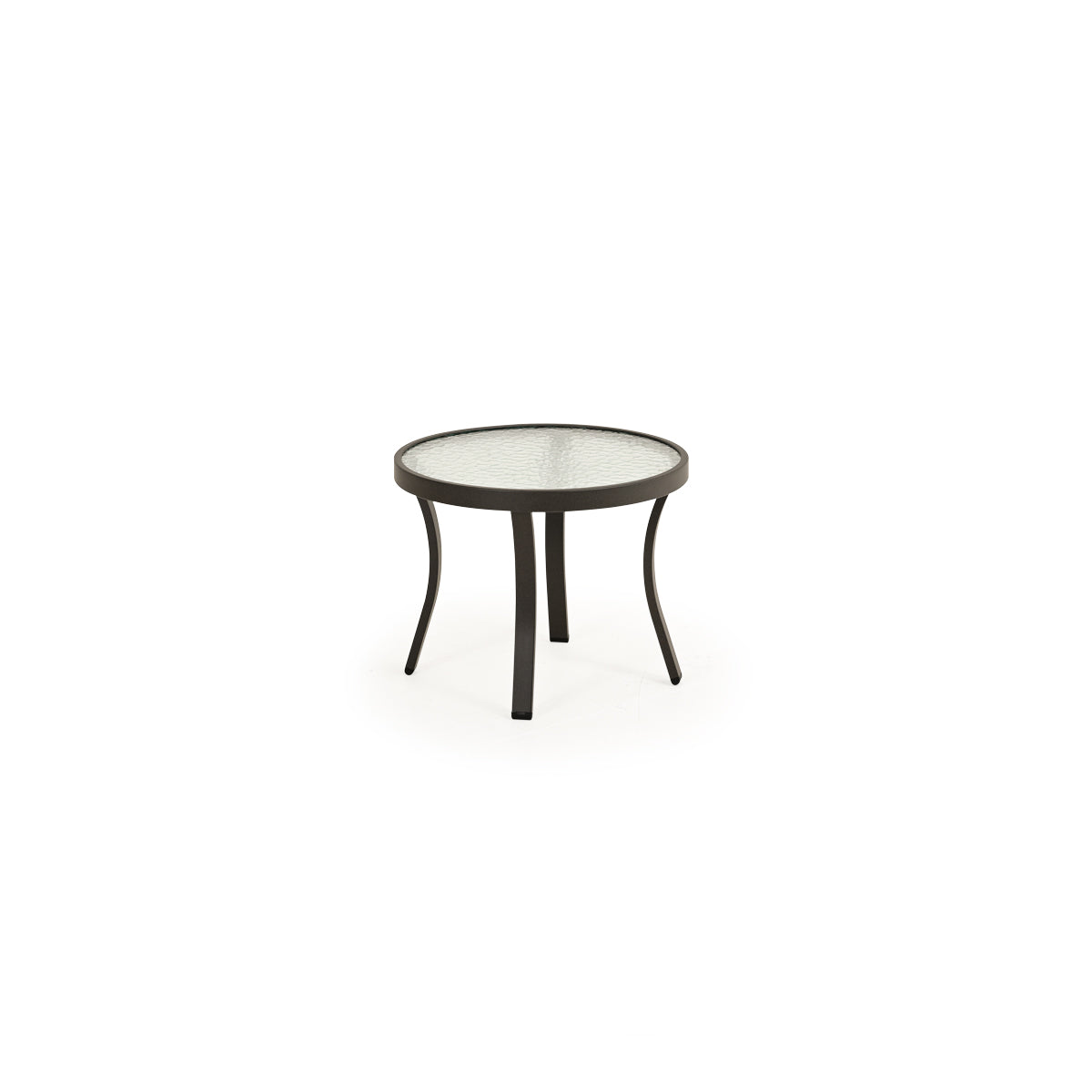 Shoreline Outdoor 20" Round Glass Top End Table