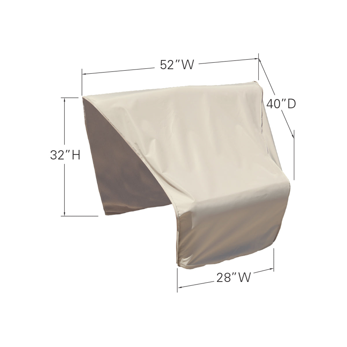 Furniture Cover - Modular Wedge Left End, Right Facing (Special Order)