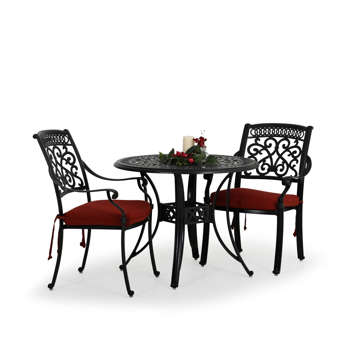 Charleston Outdoor Cast Aluminum 3 Piece Dining Set