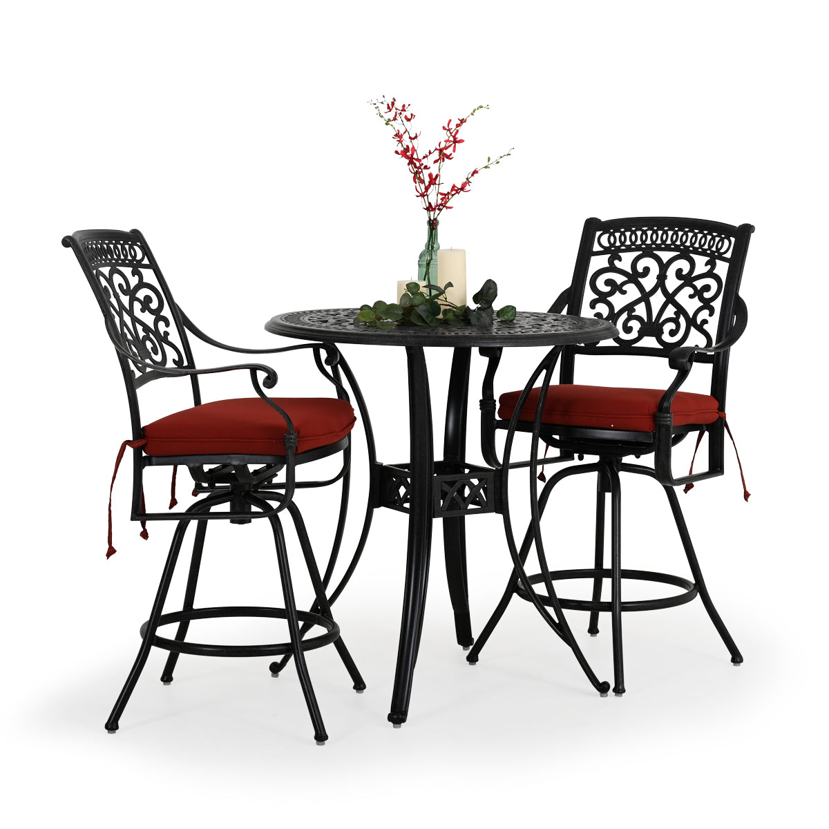 Charleston Outdoor Cast Aluminum 3 Piece Bar Set