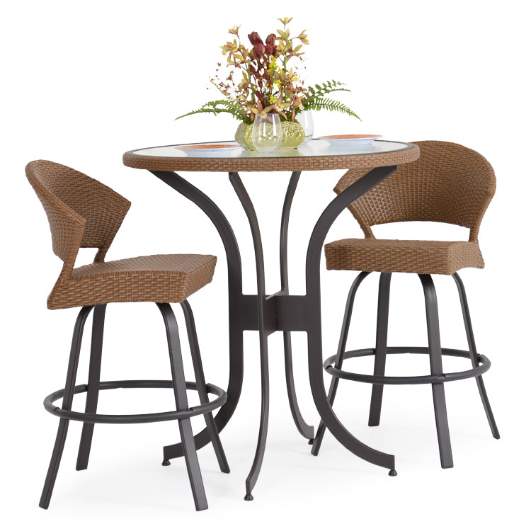 Empire Outdoor Wicker 3 Piece Bar Height Set