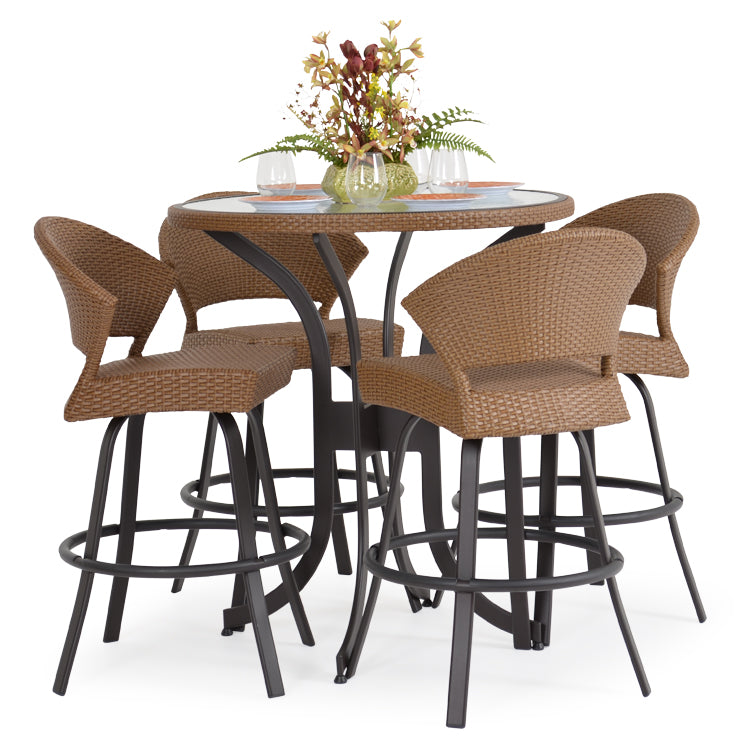 Empire Outdoor Wicker 5 Piece Bar Height Set