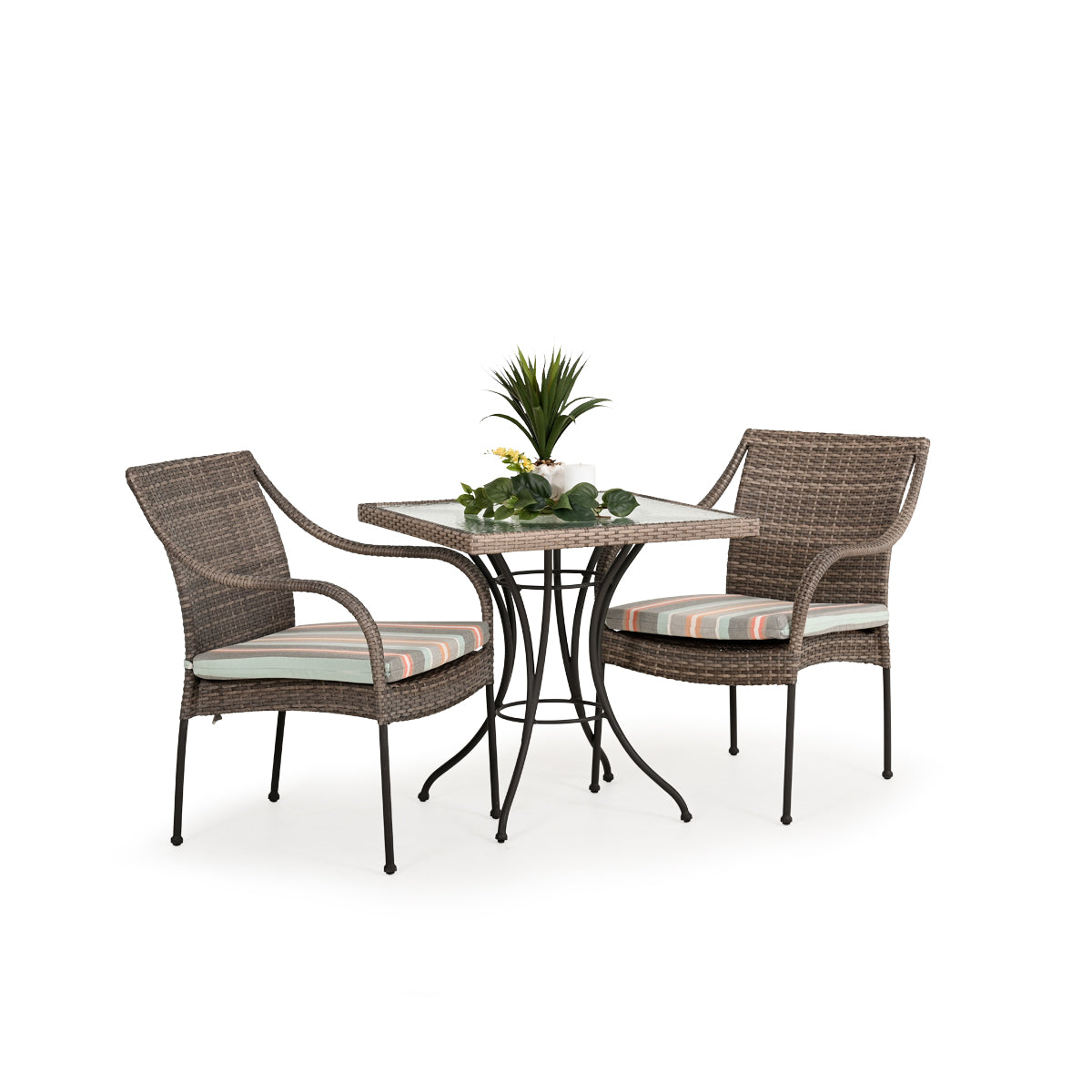 Garden Terrace Outdoor Wicker 3 Piece Dining Set