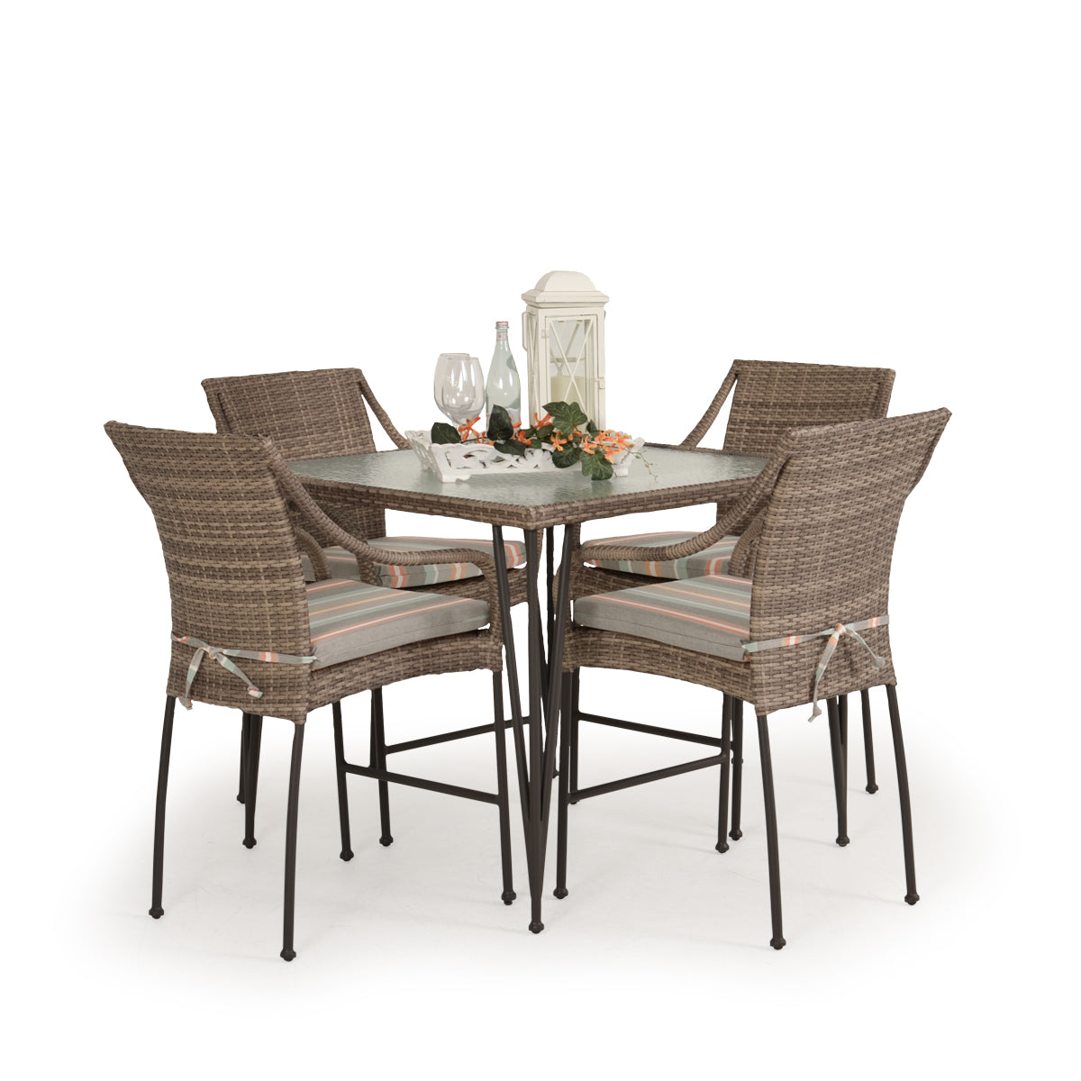 Garden Terrace Outdoor Wicker 5 Piece Counter Set