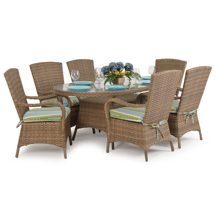 Kokomo Traditional Outdoor Wicker Oval Dining Table