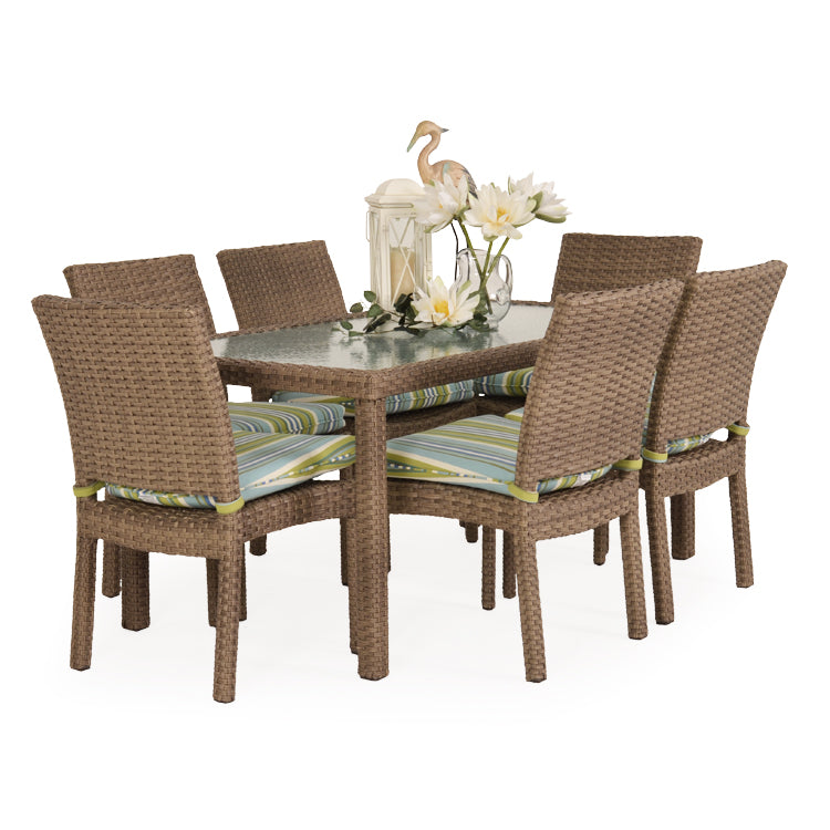 Kokomo Contemporary Outdoor Stackable Armless 7 Piece Dining Set