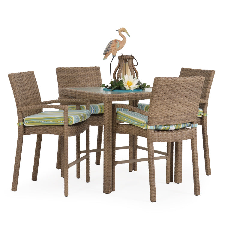 Kokomo Contemporary Outdoor Stackable 5 Piece Counter Height Set