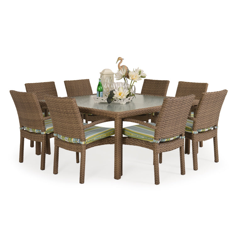 Kokomo Contemporary Outdoor Stackable 9 Piece Dining Set