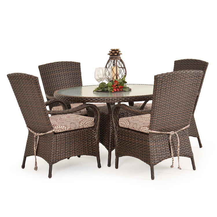 Kokomo Traditional Outdoor Wicker 5 Piece Dining Set