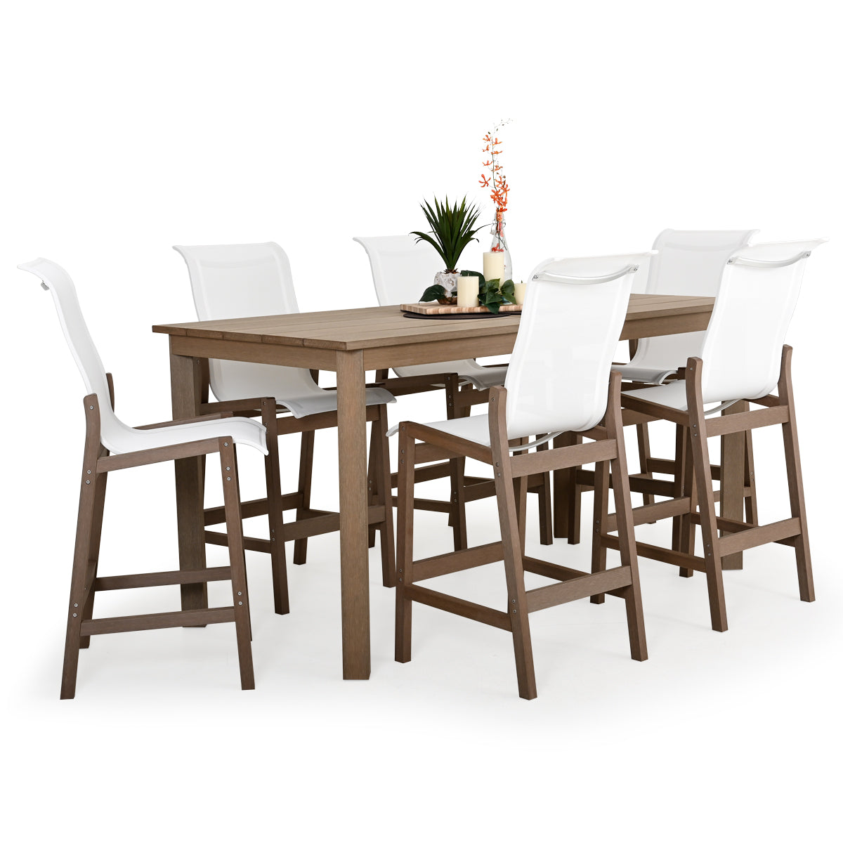 Maui Outdoor PoliSoul™ Rectangle Bar Height Dining Table