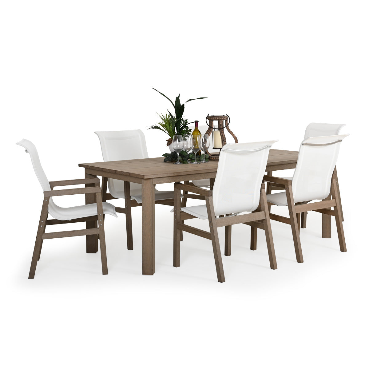 Maui Outdoor PoliSoul™ 40" x 80" Rectangle Dining Table