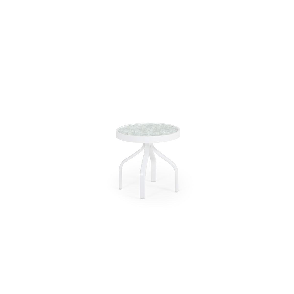 18" Round Glass Top Tea Table