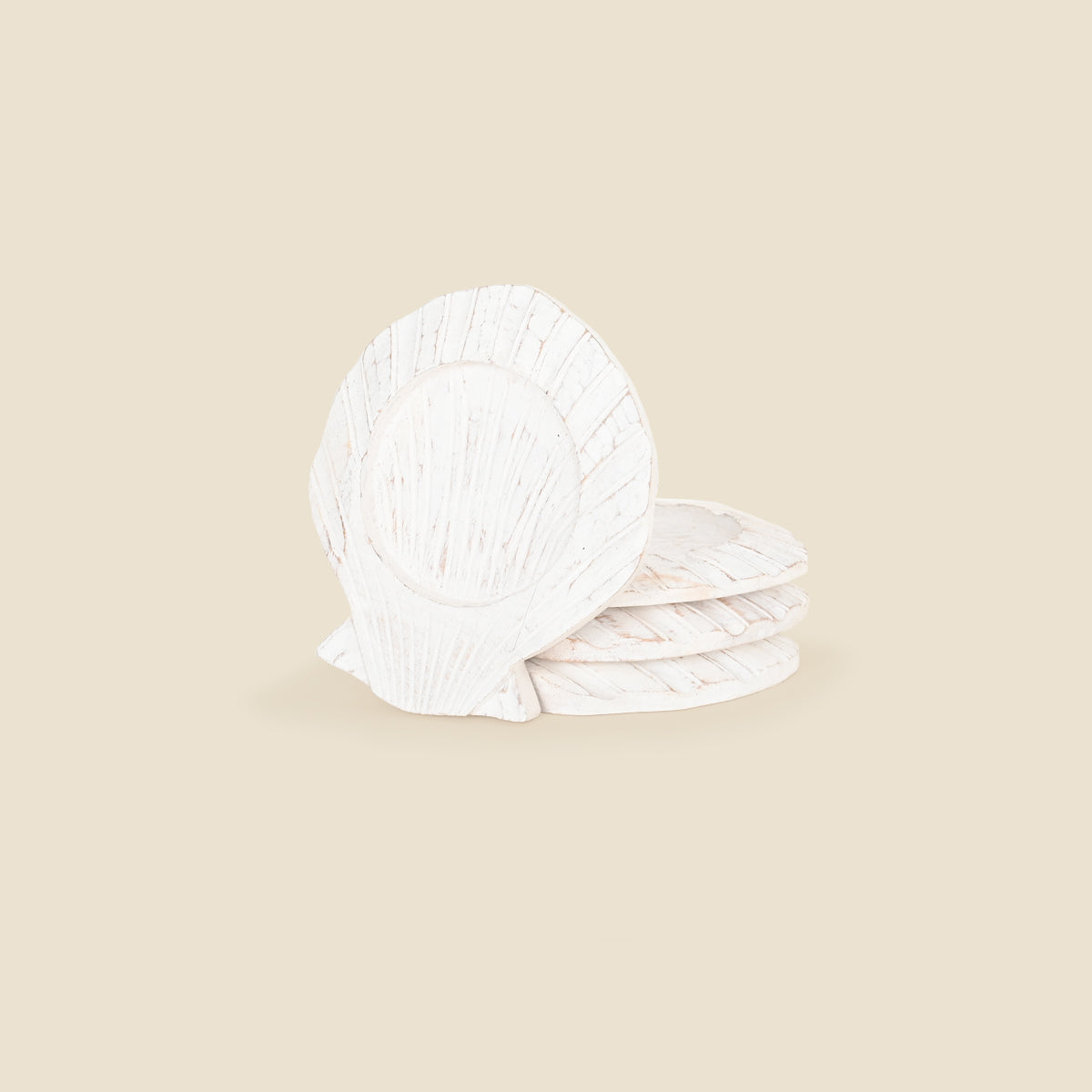 Scallop Shell Coasters - Set of 4