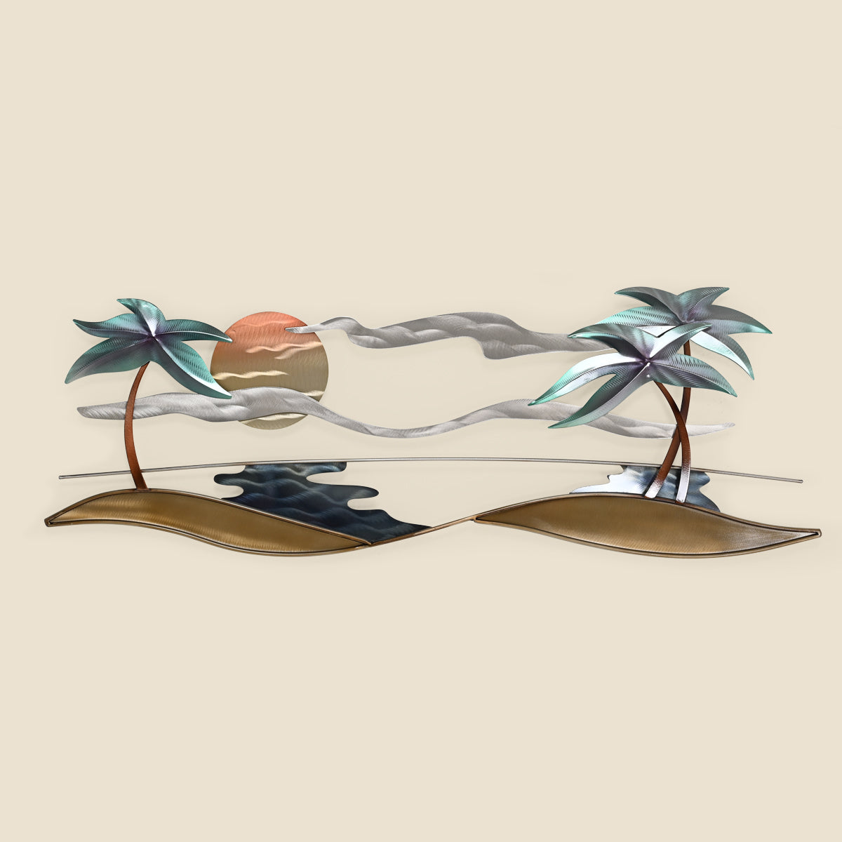 Tropical Beach Metal Wall Art