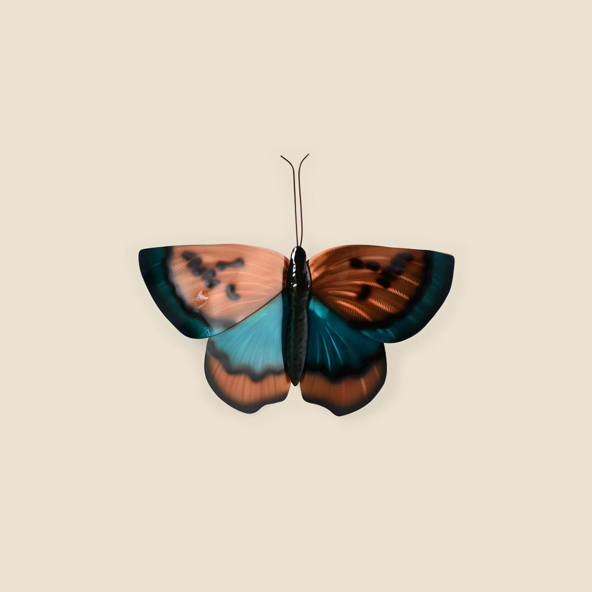 Copper Butterfly Metal Wall Art