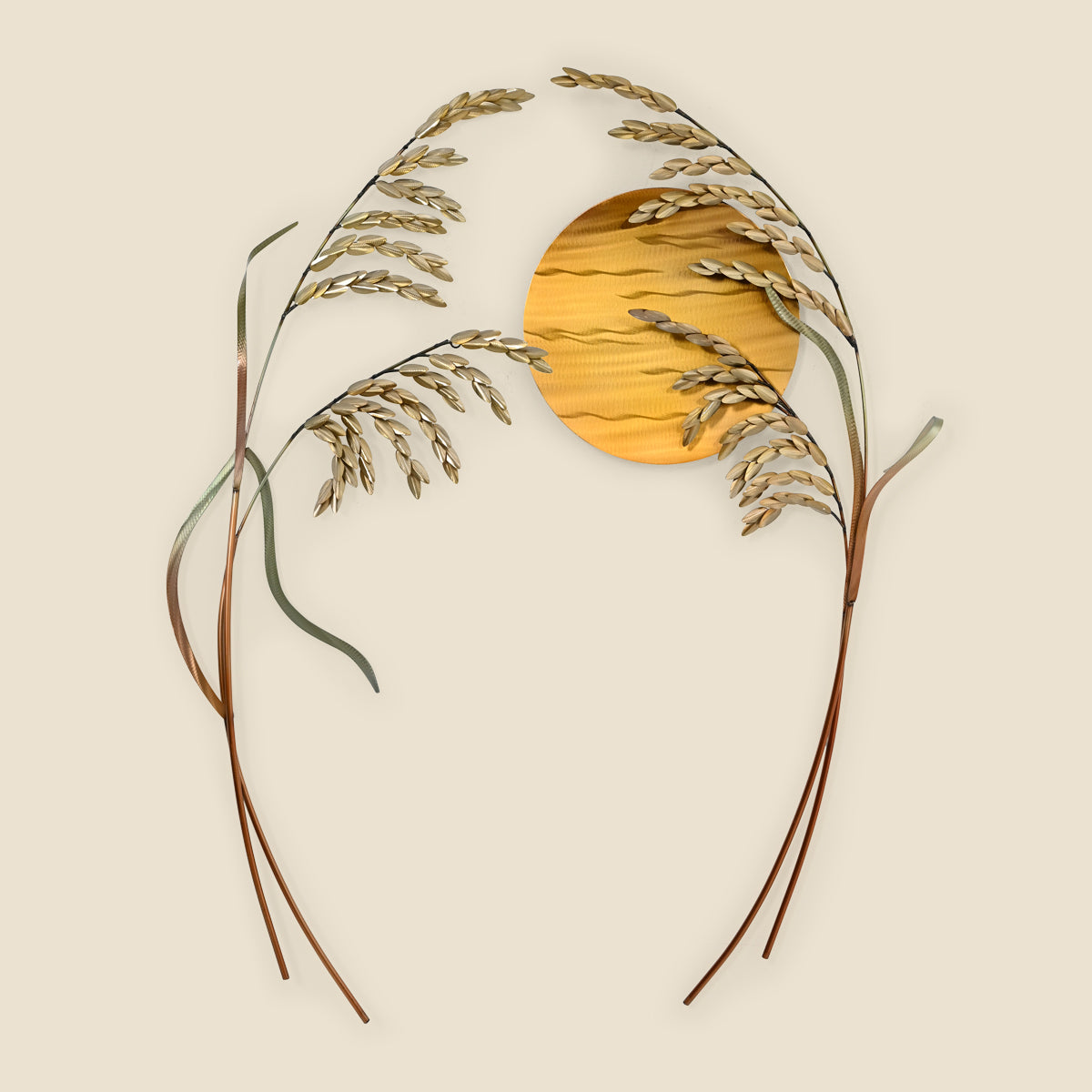 Pair of Sea Oats Metal Wall Art