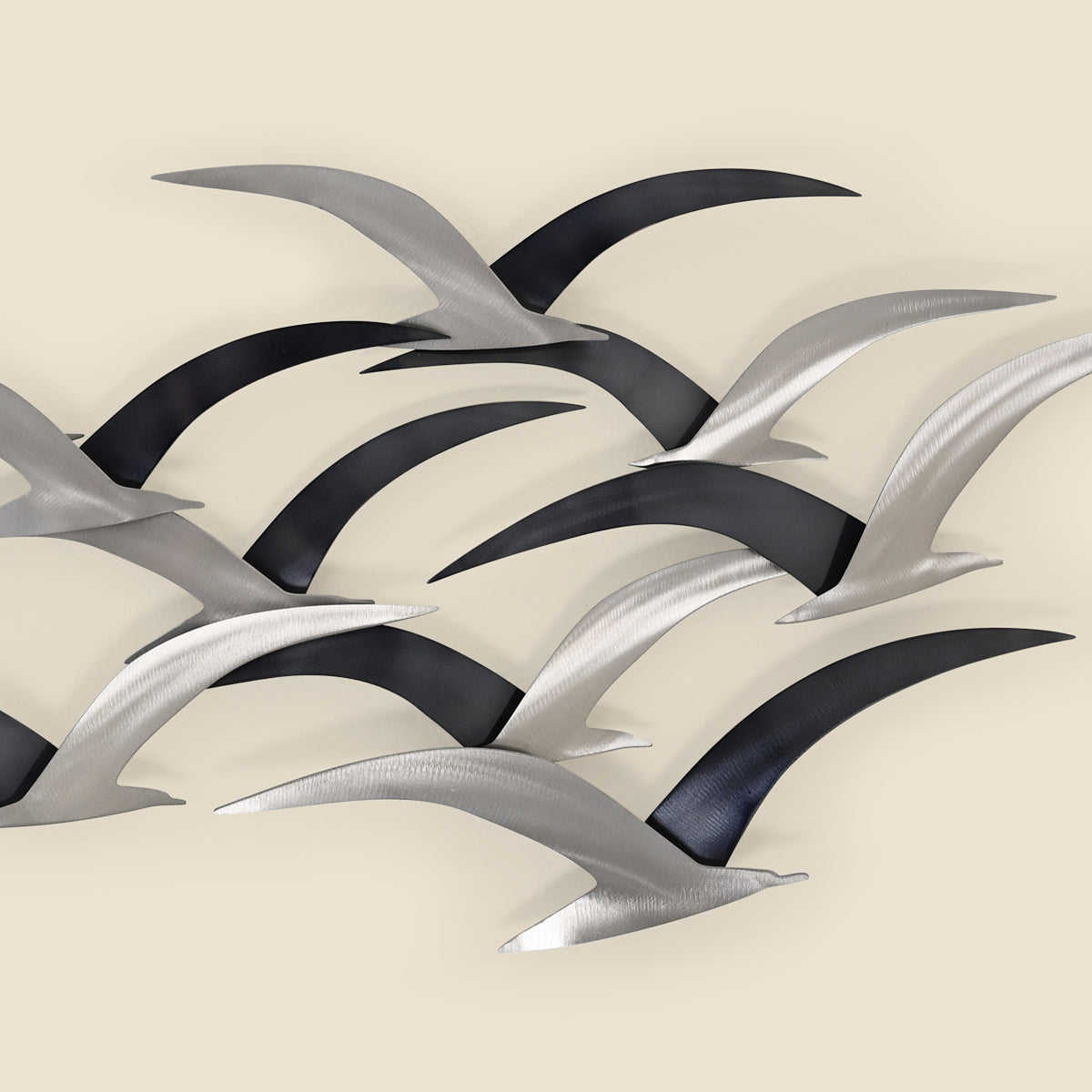 Seabird Flock at Sunset Metal Wall Art