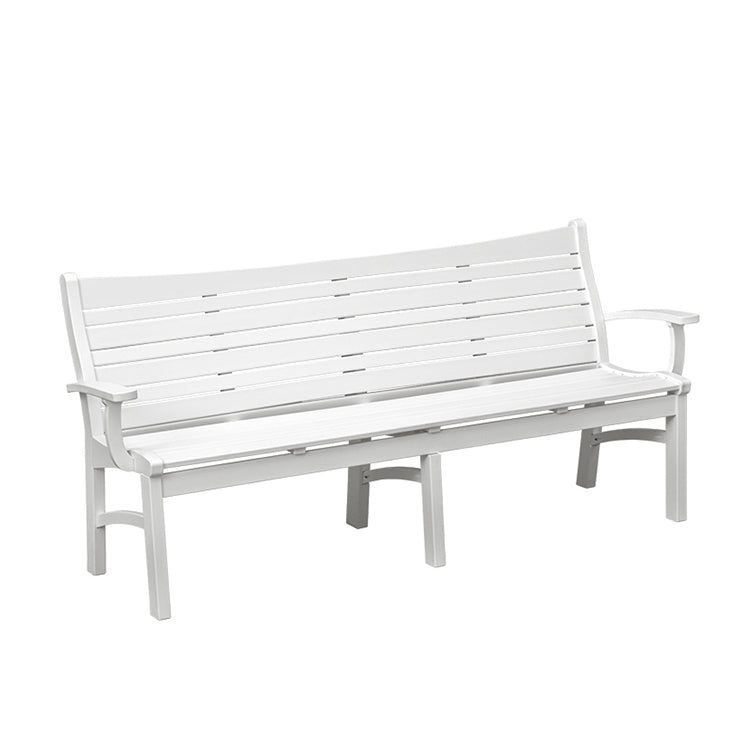 Outdoor Poly Lumber 5' Bench with Arms