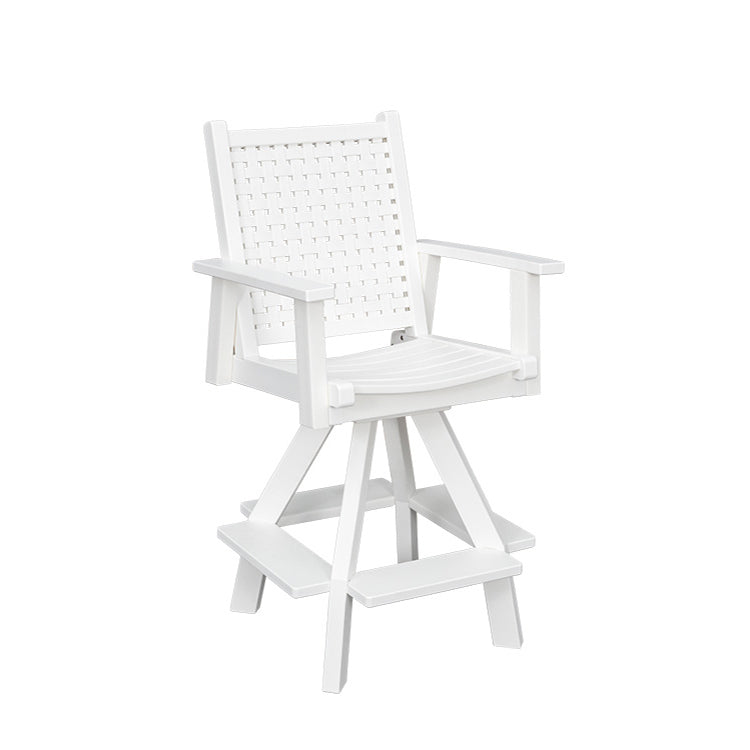 Marina Outdoor Poly Lumber Bar Height Swivel Stool